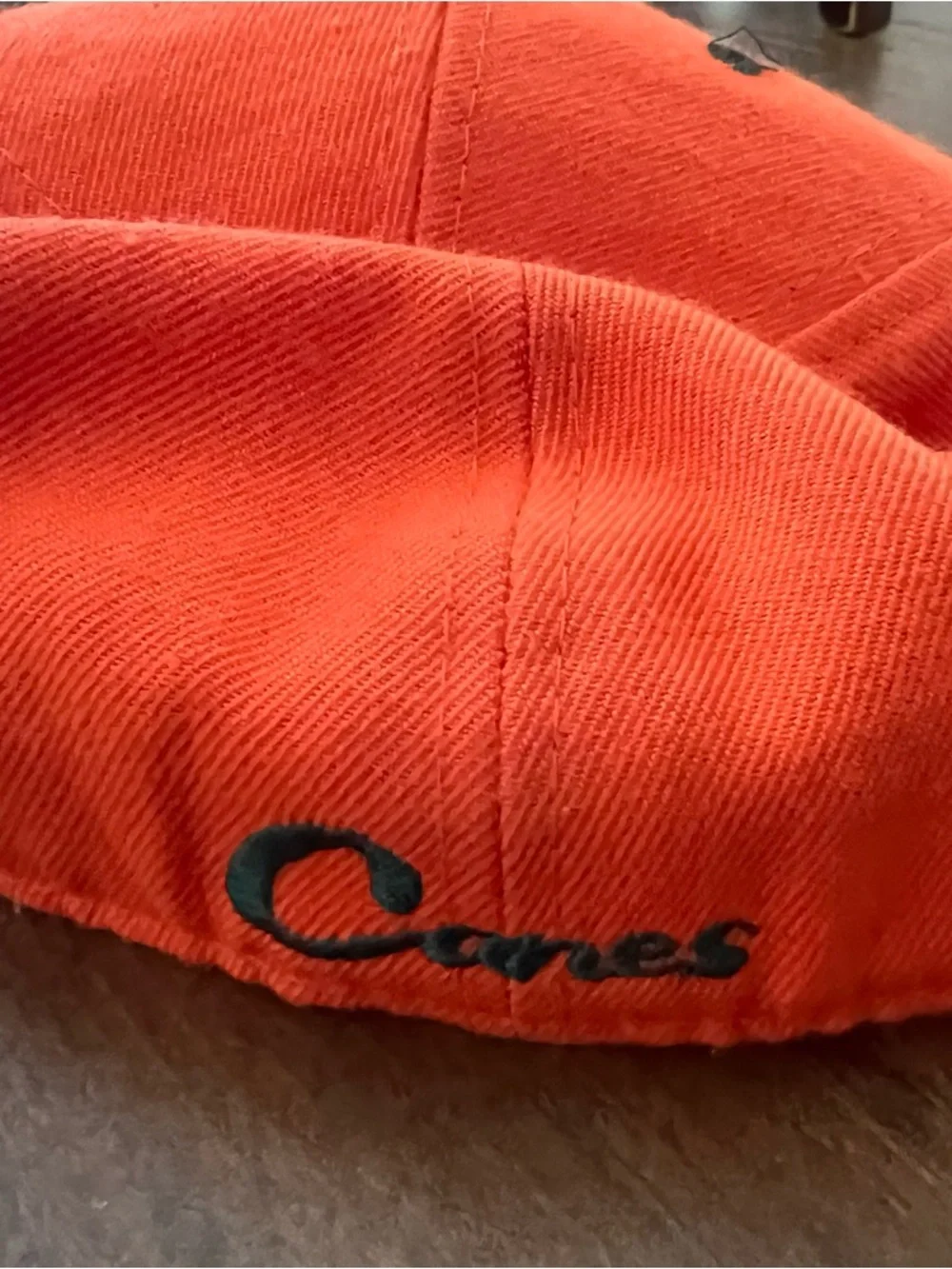 University of Miami Hurricanes Zephyr Fitted Orange Baseball Cap